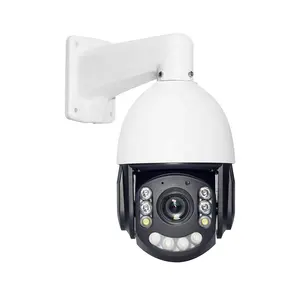 Câmera PTZ de cúpula de segurança de fábrica com luz dupla colorida, 5MP, 360 graus, rastreamento humanóide, zoom de 20X, visão noturna colorida
