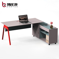 Table d'ordinateur d'angle moderne en forme de L, rose et bleu, 2022, mobilier de bureau, de haute qualité