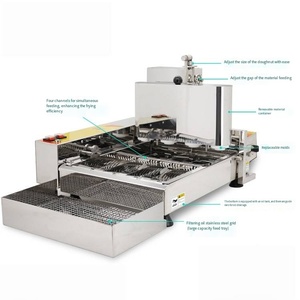 Commercial Electric Stainless Steel Automatic Doughnut Frying <b>Machine</b> High Productivity Portable 4 <b>Rows</b> Mini Bakeries - Product Image 4