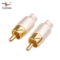 Conector macho RCA Jack chapado en oro OEM ventas al por mayor DIY HIFI HI-END Audio Video AC Cable 4mm