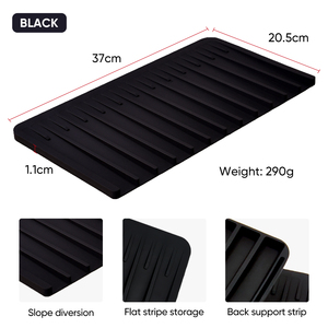 Modern Designed Kitchen Counter Non-Slip Dish Drying <b>Mat</b> BPA-Free Heat Resistant <b>Silicone</b> Water Draining Pads Built-In Drain - Product Image 2