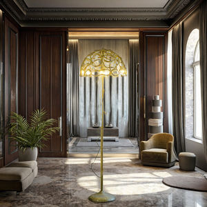 램프 갓 600*2000H 6 * G9 하이 퀄리티 황동 + 유리 이탈리아 패션 수제 플로어 램프와 럭셔리 loror 램프 - Product Image 3