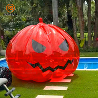 Énorme grande citrouille gonflable brillante faire sauter des fantômes décorations de fête d'halloween PVC géant Air citrouille Reaper pour pelouse de cour extérieure