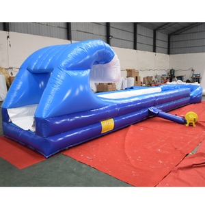 Tobogán Acuático Inflable Azul y Blanco con Piscina, Tobogán Acuático Comercial para Jardín, para Niños y Adultos, Parque Acuático al Aire Libre - Product Image 6