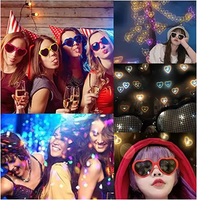 Vente flash Lunettes de soleil en forme de cœur d'amour, observez les lumières qui changent en forme de cœur la nuit, lunettes à effet de diffraction en forme de cœur, lunettes spéciales