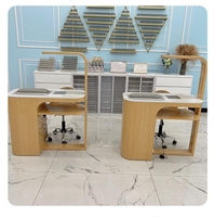 Table à ongles moderne en bois massif pour salons de beauté, salons, ateliers - Mobilier commercial durable