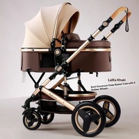 Poussette Bébé Allemande Luxe Léger Confortable Utilisable Assise ou Allongée Légère Bidirectionnelle Haute Vue Pliable Amortissante