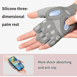 Gants de cyclisme demi-doigts – Antidérapants et absorbant les chocs, gants de sport en soie glacée pour hommes et femmes – Parfaits pour le vélo, la salle de sport, le yoga, le fitness - Product Image 5