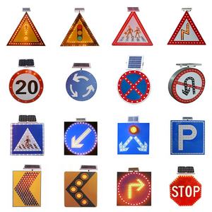 Tablero de señal de tráfico LED personalizado con logotipo Señal de parada con energía solar para Advertencia de precaución en carretera Señal de carretera de seguridad - Product Image 4