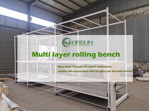 Banco de vivero hidropónico fijo de múltiples capas, sistema de cultivo Vertical, estante de flujo y reflujo, bandeja de semillero de enrejado, mesa de cultivo, Banco rodante - Product Image 5