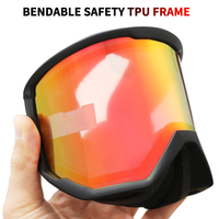 Masque de ski anti-buée avec logo personnalisé, monture en TPU, lunettes de ski pour sports de neige, lunettes de snowboard, masque de ski OTG