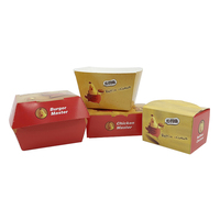 Boîte d'emballage alimentaire en papier kraft personnalisée pour frites, hot-dogs et crêpes, vente en gros, bon marché, pour la restauration rapide