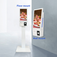 Kiosque de commande automatique pour menu de restauration rapide avec écran tactile de 21,5, 23,6, 27 et 32 pouces, kiosque de commande automatique McDonald's avec écran de paiement