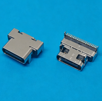 Connecteur femelle Type-C 24 broches, interface de prise SMT 4 broches intégrée, montage horizontal, connecteur en plastique, 3A 220V 5,70 cm