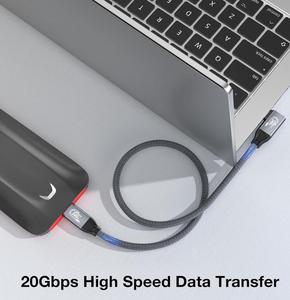 240W 4K Video USB C Cáp màn hình, góc bên phải USB C sét Cáp 20gbps dữ liệu cho usb4 - Product Image 3