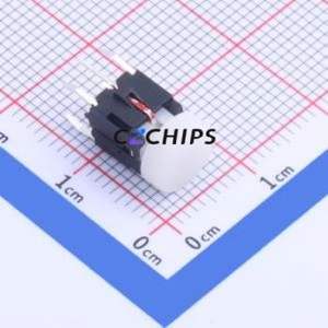 TPB01-103L1G Tactile Switch Through hole Component (THT) Switch ( Button Shape: Round Button )( Button/Cap Color: White ) - Product Image 1