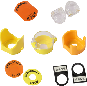 غطاء من الفولاذ المقاوم للصدأ عالي الجودة لمفتاح إيقاف الضغط في حالات الطوارئ 16 ، 22 ، 25 من أحجام 47 ، ip1no1nc V 1A - Product Image 1