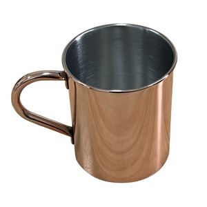 Haute qualité fabriqué à la main en acier inoxydable Moscou Mule tasse à eau brillant poli étain poignée décorative Durable classique excellent - Product Image 3
