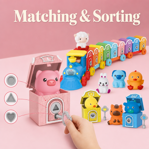 Set Treno Numerato da <span class=keywords><strong>Fattoria</strong></span> da 20 Pezzi, Giocattolo Educativo <span class=keywords><strong>per</strong></span> l'Apprendimento dei Colori con 9 Case, 9 Chiavi e 9 <span class=keywords><strong>Animali</strong></span> da <span class=keywords><strong>Fattoria</strong></span> <span class=keywords><strong>per</strong></span> <span class=keywords><strong>Bambini</strong></span> - Vendita all'Ingrosso - Product Image 4