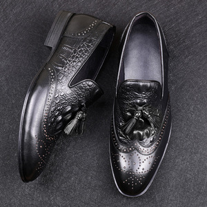 Zapatos Brogue de Otoño para Hombre, de Piel de Vacuno, con Punta Redonda, Estilo Inglés Vintage, con Borlas, Formales, para Negocios - Product Image 4