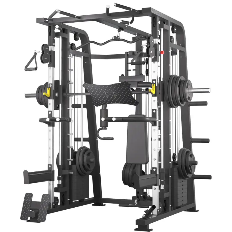 J Hooks Gym Equipment Multi Function Fitness Weights Squat Power Rack Cage Strength Training Machine Smith Power Rack