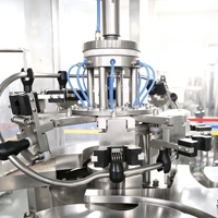 Machine de remplissage de boissons gazeuses de petite capacité, machine isobare automatique 3 en 1 pour la production de boissons gazeuses en bouteille PET