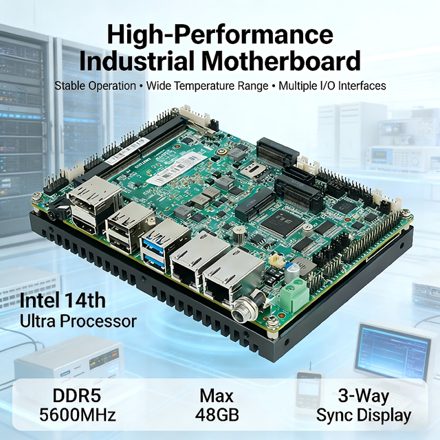 Intel 14th Ultra Onboard CPU DDR5 48GB Single Channel Fanless Industrial Embedded AI Inference Laptop Motherboard