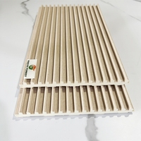 Panneau mural WPC de style moderne Panneau intérieur décoratif en fibre de bambou cannelé 3D Solution de conception graphique étanche à l'humidité
