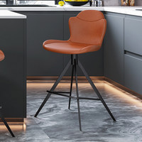 Tabouret de bar pivotant haut, style moderne minimaliste, luxe léger, bambou, usage domestique HD-7230D