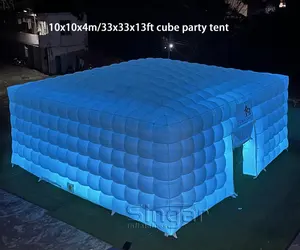 Led Verlichting Mobiele Night Club Tent Opblaasbare Kubus Tent Party Tent Voor Evenementen