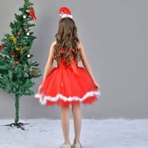 Nouvelle Collection 2026 : Ensemble Cape et Robe Tutu Rouge de Noël pour Filles, Tenue de Père Noël avec Bandeau - Product Image 5