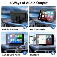 Monitor de Auto Portátil Universal con Pantalla Táctil Multimedia de 7 Pulgadas, Unidad Principal para Auto, Entretenimiento, Carplay, Navegación, MP5, Nueva Actualización