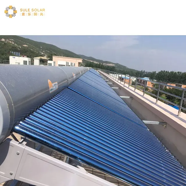 Venta caliente 500-1000-3000l tubo de vacío edificio comercial o sistema de calentador de agua solar doméstico residencial + bomba de calor