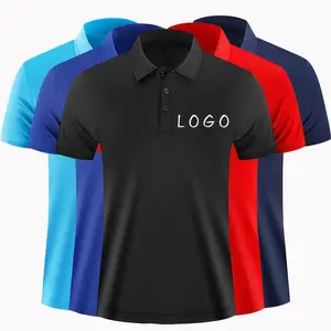 Wholesale uniform polo shirt men's customer printed logo Polo shirts corporate work clothes team advertising shirt