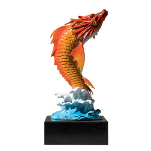 Escultura de Pez Dragón de Cobre y Oro, Figura Artística Hecha a Mano para Decoración del Hogar y Sala de Estar - Product Image 5