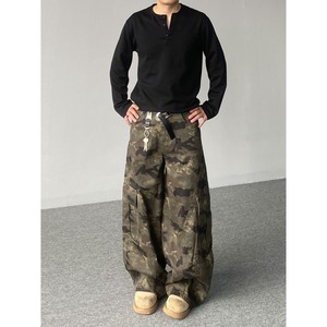 <span class=keywords><strong>Pantalon</strong></span> <span class=keywords><strong>cargo</strong></span> <span class=keywords><strong>camouflage</strong></span> pour homme, style streetwear décontracté, coupe large, multi-poches, taille élastique, confortable, pour l'été et les activités de plein air - Product Image 1