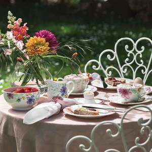 Tùy Chỉnh Thiết Kế Đám Cưới Nhà Hàng Khách Sạn Sử Dụng Bữa Ăn Tối Hoa In Tấm Sang Trọng Phong Cách Trắng Vòng Gốm Tấm - Product Image 4