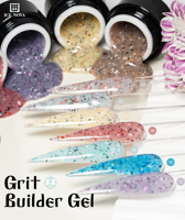 ICE NOVA Gel de construction à grain professionnel OEM personnalisé 12 couleurs avec constructeur de paillettes et extension d'ongles Construction solide Gel UV LED