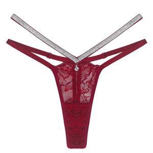 Nuovo Arrivo <span class=keywords><strong>Perizoma</strong></span> a Vita Bassa <span class=keywords><strong>Sexy</strong></span> <span class=keywords><strong>con</strong></span> Bordo in Pizzo e Dettaglio Fiocco Allacciato per Donna - Product Image 6