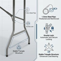 64-Zoll HDPE Tragbare Klappbare Partytische und -stühle für Outdoor-Vermietungen, Catering, Hotels, Krankenhäuser, Eingangsbereiche