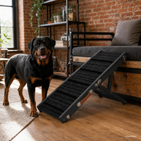 Robuste Hunderampe für Große Hunde Stabiler Holzrahmen Rutschfeste Teppichoberfläche Faltbare Hunderampe Höhenverstellbar Sofa-Bett