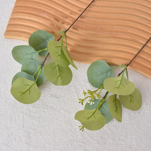 Laixing <b>Artificial</b> Eucalyptus Cuttings 30cm <b>Silk</b> With Fruit Decorative <b>Flower</b> For Home DIY Decoration - Product Image 4