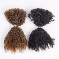 Pas cher 100% Cheveux Humains En Vrac Sans Trame Pour Tresses Twist Crochet 12A 4B4C Afro Crépus En Vrac Extensions De Cheveux Humains