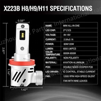 Lampu LED Headlight Plug-in-play Super Terang G27 120W 12000LM H4 H7 H13 9004 9007 H1 H3 H11 9005 9006
