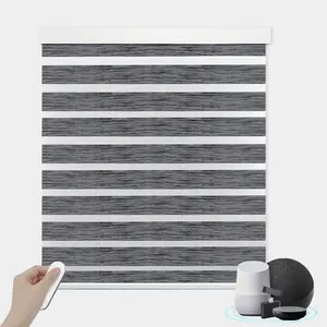 Zebra Blinds Blackout Shades Electric Motorized Cordless Automatic Window Zebra Roller Blinds Persianas Y Cortinas