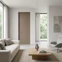 Porte intérieure moderne minimaliste de haute qualité, insonorisée, en bois, pour chambre à coucher, idéale pour la décoration de villas modernes 2026