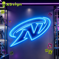 Lettres en relief 3D personnalisées Infinity Abyss, en acrylique semi-transparent, étanches IP65, contrôlées par Bluetooth, pour entreprises en extérieur