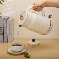 Bouilloire électrique portable en plastique 1,8 L 1500 W sans fil avec arrêt automatique et contrôle mécanique multi-températures 220 V pour la maison