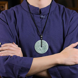 Colgante de Jadeíta Natural Azul Agua Estilo Chino Diseño Original UNISEX Regalo con Certificado de Tasación PAK11 - Product Image 4