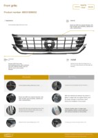   Grille de radiateur avant TOURAN en ABS, état neuf, pour véhicule automobile 5TD853651A